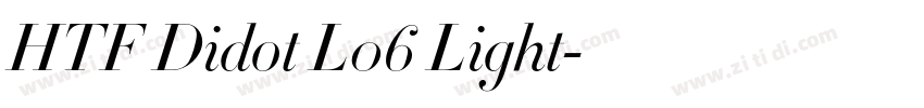 HTF Didot L06 Light字体转换
